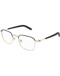Montblanc - Mb0389O 006 Optical Frames Metal Transparent Squared - Lyst