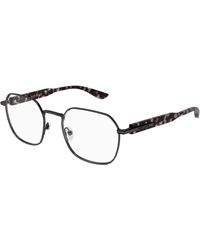 McQueen - Am0499O 002 Optical Frames Acetate Transparent Geometric - Lyst
