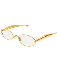 Bottega Veneta - Bv1386S 008 Sunglasses Metal Transparent Round - Lyst