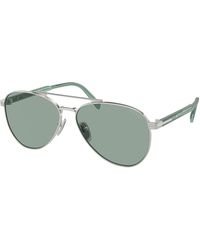 Prada - Pr A58S 1Bc10G Sunglasses Steel Pilot Normal - Lyst