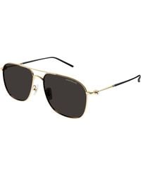 Montblanc - Mb0417Sa 001 Sunglasses Titanium Pilot - Lyst
