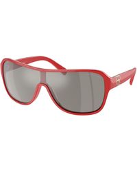 Ralph Lauren - Rl8214U The Dillion 52576G Sunglasses Acetate Geometric Mirror - Lyst