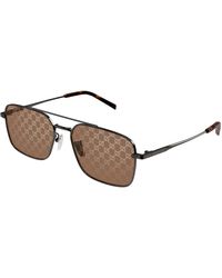 Gucci - Gg1957Sa 005 Sunglasses Metal Squared - Lyst
