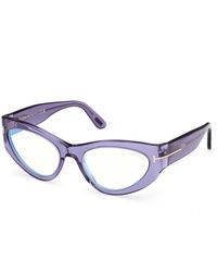 Tom Ford - Ft6134-B 081 Optical Frames Acetate Cat Eye Normal - Lyst