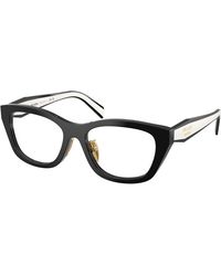 Prada - Pr D11Vd 20G1O1 Optical Frames Acetate Transparent Geometric Normal - Lyst