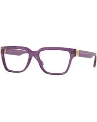 Versace - Ve3357 5464 Optical Frames Acetate Transparent Squared Normal - Lyst