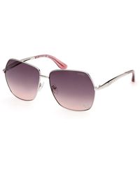 Guess - Gu00309 10B Sunglasses Metal Smoke Butterfly Normal - Lyst