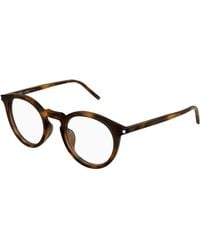 Saint Laurent - Sl 347/F 003 Optical Frames Acetate Transparent Round - Lyst