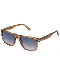 Police - Splq83 Champ 14 805 Sunglasses Acetate Smoke Squared Normal Shaded - Lyst
