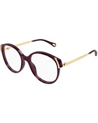 Chloé - Ch0328O 010 Optical Frames Acetate Transparent Round - Lyst