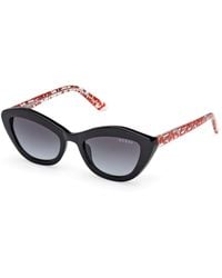 Guess - Gu00229 01B Sunglasses Injected Smoke Geometric Normal - Lyst