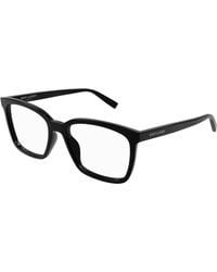 Saint Laurent - Sl 672 001 Optical Frames Acetate Transparent Squared - Lyst