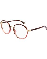 Chloé - Ch0033O 010 Optical Frames Bio-Injected Transparent Round - Lyst