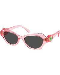 Swarovski - Sk6050 108887 Sunglasses Injected Cat Eye Normal - Lyst