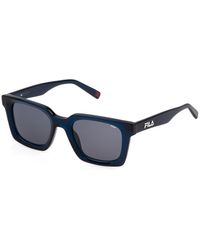 Fila - Sfi897 0Agq Sunglasses Acetate Smoke Squared Normal - Lyst
