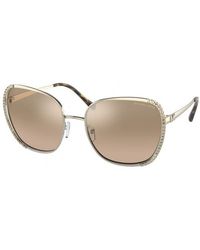 Michael Kors - Mk1090 Amsterdam 10148Z Sunglasses Metal Squared Normal Flash - Lyst