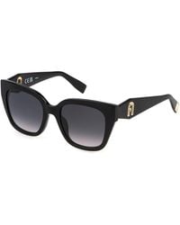 Furla - Sfu812 700 Sunglasses Acetate Smoke Squared Normal Shaded - Lyst