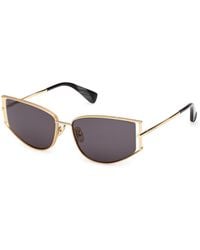 Max Mara - Mm0141 Menton-3 30A Sunglasses Metal Smoke Cat Eye Normal - Lyst