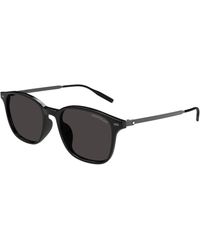 Montblanc - Mb0445Sa 001 Sunglasses Injected Squared - Lyst