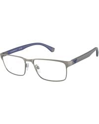 Emporio Armani - Ea1105 L3095 Optical Frames Metal Transparent Squared Normal - Lyst