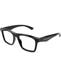 McQueen - Am0475O 006 Optical Frames Acetate Transparent Squared - Lyst