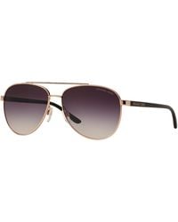 Michael Kors - Mk5007 Hvar 109936 Sunglasses Metal Pilot Normal Shaded - Lyst