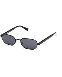Guess - Gu00231 01A Sunglasses Metal Smoke Geometric Normal - Lyst