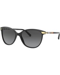Burberry - Be4216 3001T3 Sunglasses Acetate Cat Eye Polarized - Lyst