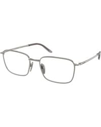 Prada - Pr D55V 5Av1O1 Optical Frames Metal Transparent Squared Normal - Lyst
