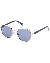 Guess - Gu00116 28V Sunglasses Metal Round Normal - Lyst