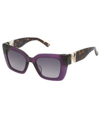 Nina Ricci - Snr378V 916 Sunglasses Acetate Smoke Squared Normal Shaded - Lyst