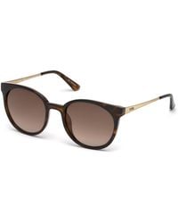 Guess - Gu7503 52F Sunglasses Injected Round Normal Shaded - Lyst