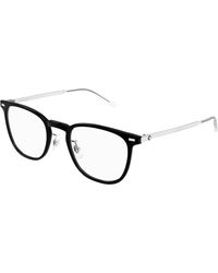 Montblanc - Mb0393On 001 Optical Frames Injected Transparent Squared - Lyst