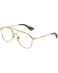 Dolce & Gabbana - Dg1353 02 Optical Frames Metal Transparent Pilot Normal - Lyst