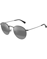 Maui Jim - Mj0667S 001 Occhiali Da Sole Metallo Grigio Rotonda - Lyst