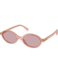 Miu Miu - Mu 04Zs 20I60V Sunglasses Acetate Round Normal - Lyst