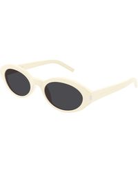 Saint Laurent - Sl 567 005 Sunglasses Acetate Round - Lyst