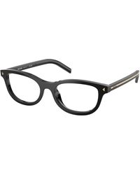 Prada - Pr D01Vu 17N1O1 Optical Frames Acetate Transparent Round Normal - Lyst