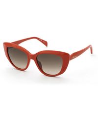 Blumarine - Sbm242S 02Ge Sunglasses Acetate Butterfly Normal Nuanced - Lyst