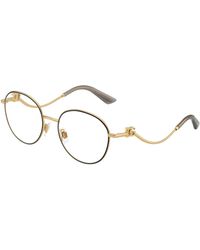 Dolce & Gabbana - Dg1365 1334 Optical Frames Metal Round Normal - Lyst