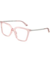 Jimmy Choo - Jc3054U 5034 Optical Frames Acetate Transparent Cat Eye Normal - Lyst