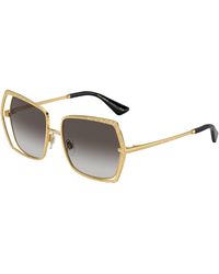 Dolce & Gabbana - Dg2306 02/8G Sunglasses Metal Butterfly Normal Shaded - Lyst
