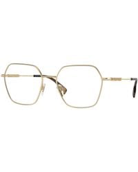 Burberry - Be1381 1005 Optical Frames Steel Transparent Geometric Normal - Lyst