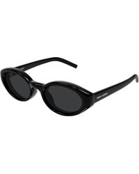 Saint Laurent - Sl 567 Plump 001 Sunglasses Bio-Injected Cat Eye - Lyst
