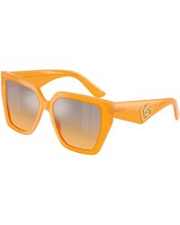 Dolce & Gabbana - Dg4438 30467H Sunglasses Acetate Squared Mirrored Shaded - Lyst