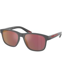 Prada Linea Rossa - Ps 06Ys Ufk10A Sunglasses Injected Pillow Mirrored Mirror - Lyst