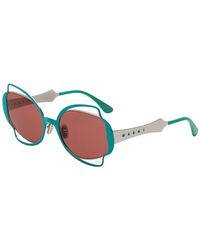Marni - We3 Route Of The Sun Sunglasses Metal Geometric Normal - Lyst