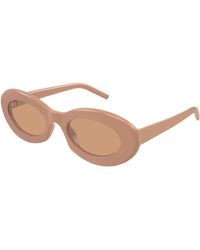 Saint Laurent - Sl 594 010 Sunglasses Acetate Round - Lyst