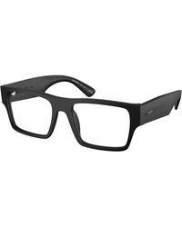 Prada - Pr A08V 12P1O1 Optical Frames Acetate Transparent Squared Normal - Lyst
