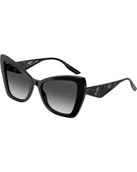 Dolce & Gabbana - Dg4489 501/8G Sunglasses Acetate Cat Eye Normal Shaded - Lyst